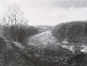The Wharfe above Bolton Woods,with Barden Tower in the Distance Atkinson Grimshaw